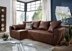 Canapé D'angle 247x145 Brun SOFAS