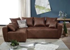 Canapé D'angle 247x145 Brun SOFAS -Massivmoebel24 68 920 100 0068 3
