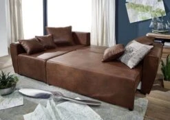 Canapé D'angle 247x145 Brun SOFAS -Massivmoebel24 68 920 100 0068 5