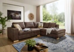 Canapé D'angle 266x216 Brun SOFAS