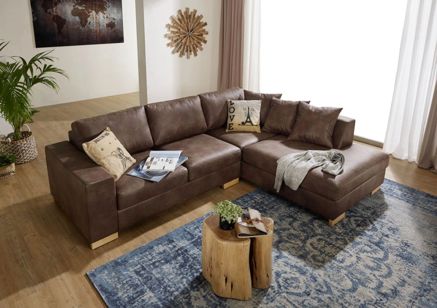 Canapé D'angle 266x216 Brun SOFAS 2 Canapé D'angle 266x216 Brun SOFAS – Image 2
