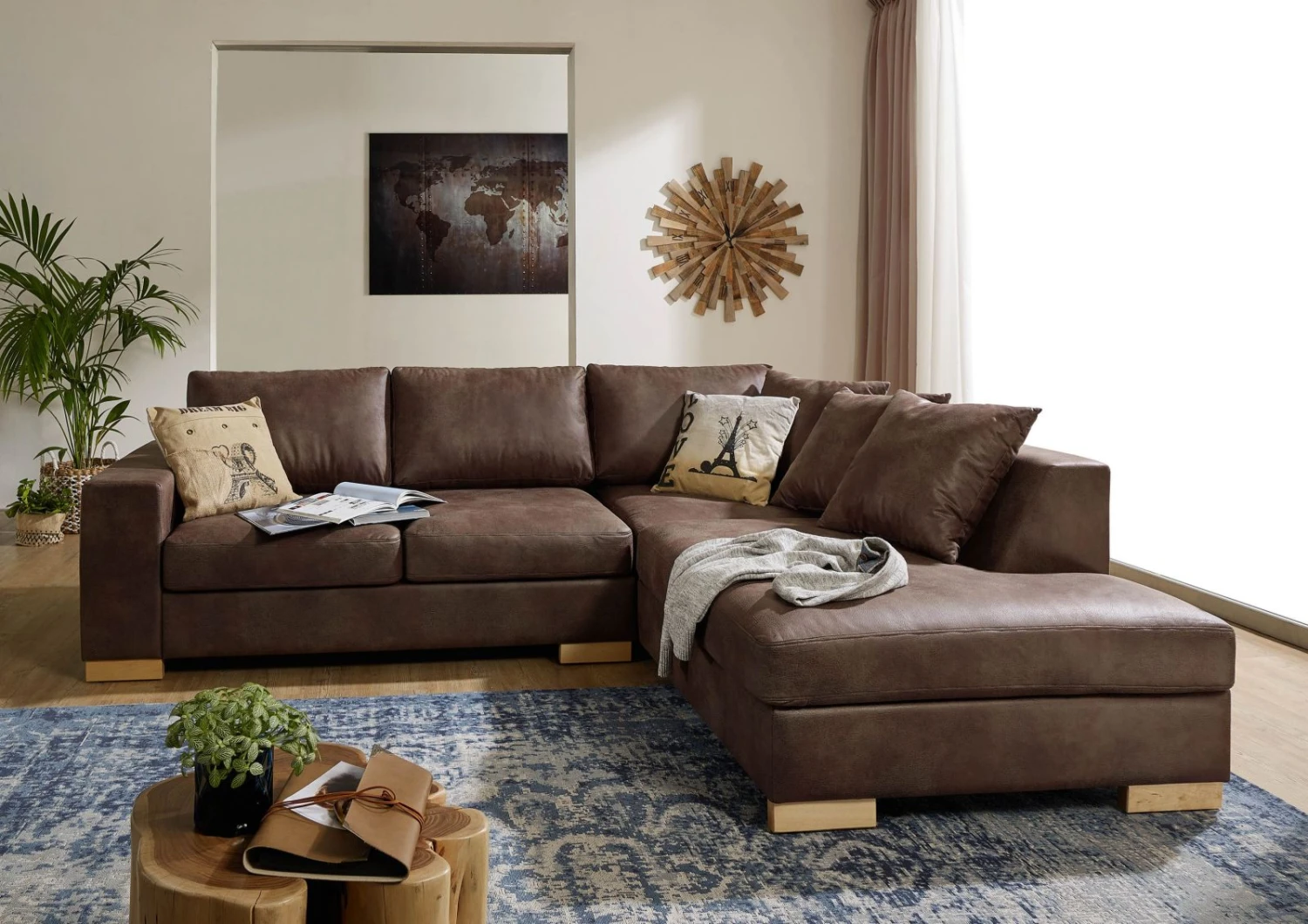 Canapé D'angle 266x216 Brun SOFAS 3 Canapé D'angle 266x216 Brun SOFAS – Image 3