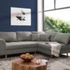 Canapé D'angle 230x160 Gris SOFAS #95
