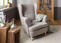Fauteuil 71x74x105 Gris Taupe SOFAS #110