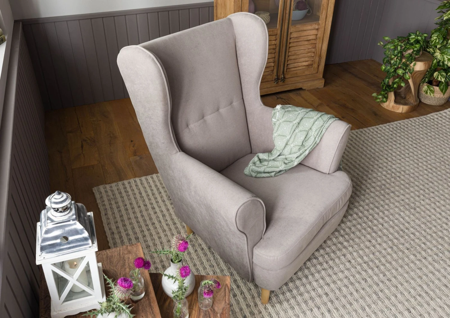 Fauteuil 71x74x105 Gris Taupe SOFAS #110 2 Fauteuil 71x74x105 Gris Taupe SOFAS #110 – Image 2