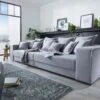 Canapé Profondeur XXL 289x110 Gris SOFAS #129