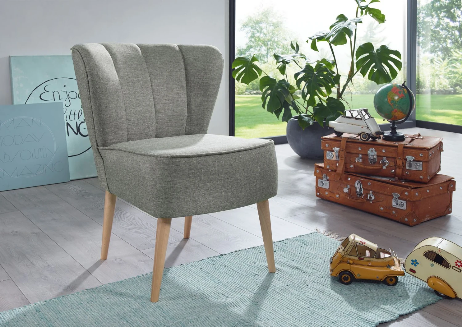 Fauteuil 61x70 Gris Vert SOFAS #134 1 Fauteuil 61x70 Gris Vert SOFAS #134