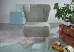 Fauteuil 61x70 Gris Vert SOFAS #134 7 Fauteuil 61x70 Gris Vert SOFAS #134 -Massivmoebel24 68 920 100 0134 3