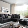 Canapé D'angle Incl. Repose-pied 230x160 Gris SOFAS