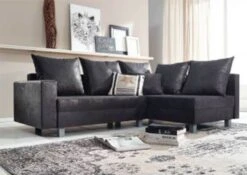 Canapé D'angle Incl. Repose-pied 230x160 Gris SOFAS 12 Canapé D'angle Incl. Repose-pied 230x160 Gris SOFAS -Massivmoebel24 68 920 100 0172 04