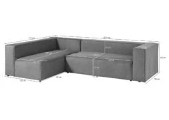 Canapé D?angle 3 Places En Polyester Beige BRUGGE -Massivmoebel24 68 920 100 0181 8