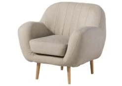 Fauteuil En Polyester Beige HOLMA 17 Fauteuil En Polyester Beige HOLMA -Massivmoebel24 68 920 100 0187 9