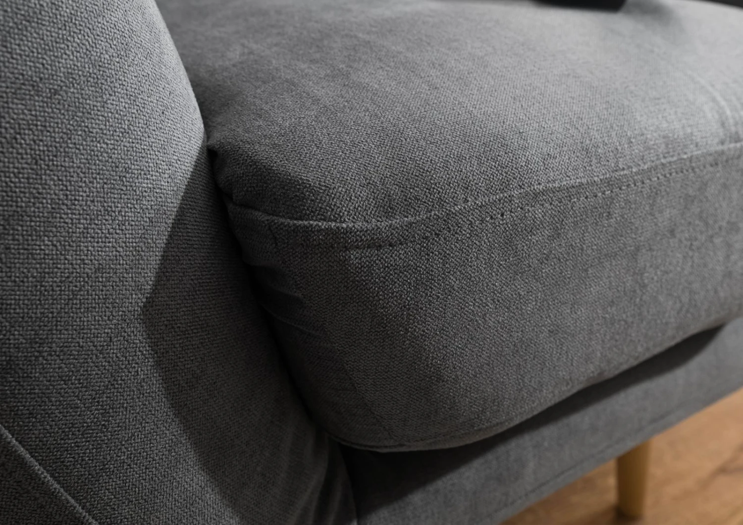 Fauteuil En Polyester Gris HOLMA 6 Fauteuil En Polyester Gris HOLMA – Image 6