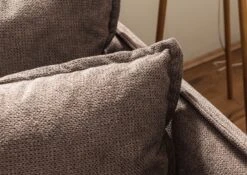 Canapé 2 Places En Polyester Gris Taupe AMY -Massivmoebel24 68 920 100 0190 4