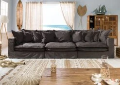 Canapé 3 Places En Polyester Gris Taupe SYLT 11 Canapé 3 Places En Polyester Gris Taupe SYLT -Massivmoebel24 68 920 100 0195 3