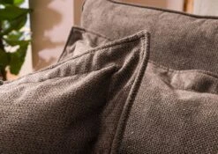 Canapé 2 Places En Polyester Gris Taupe KINGSTON -Massivmoebel24 68 920 100 0198 6