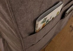 Canapé 2 Places En Polyester Gris Taupe KINGSTON -Massivmoebel24 68 920 100 0198 7